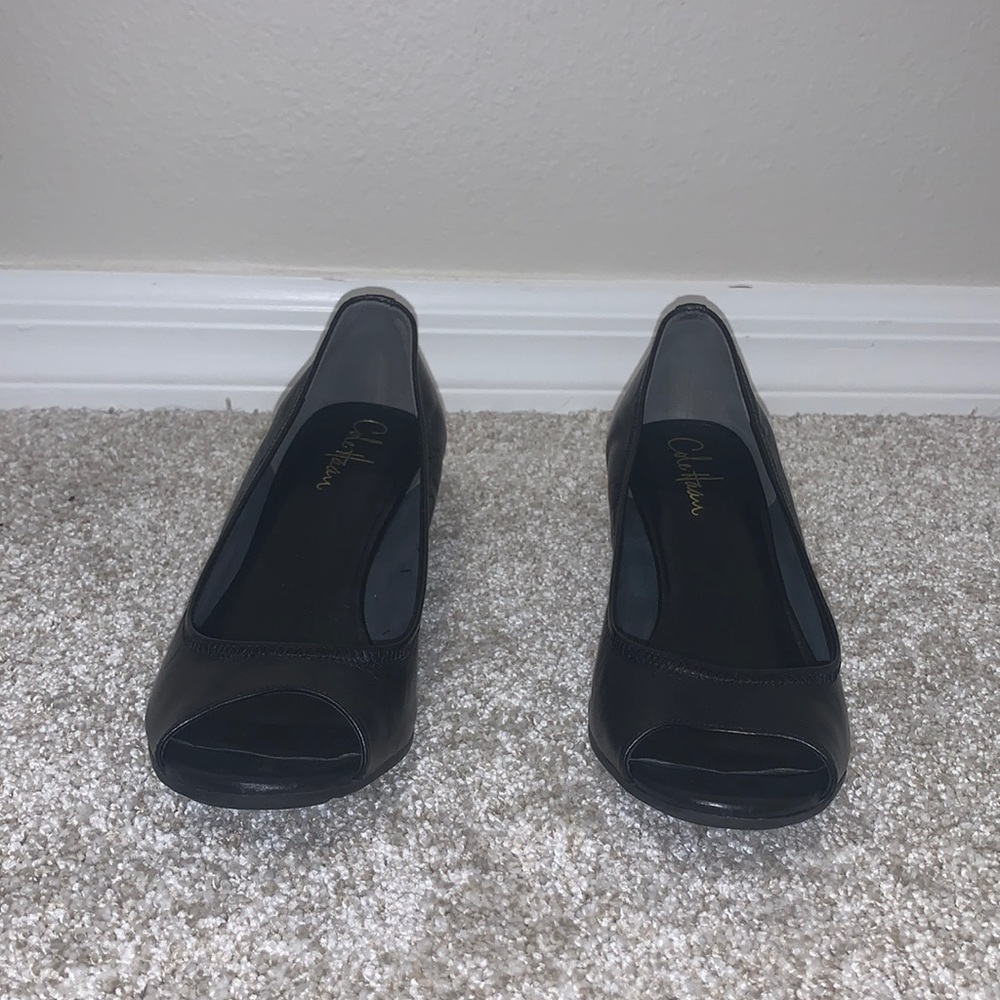 New Cole Haan black wedges
